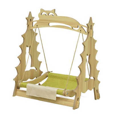 เตียงไม้เปลญวนแมว