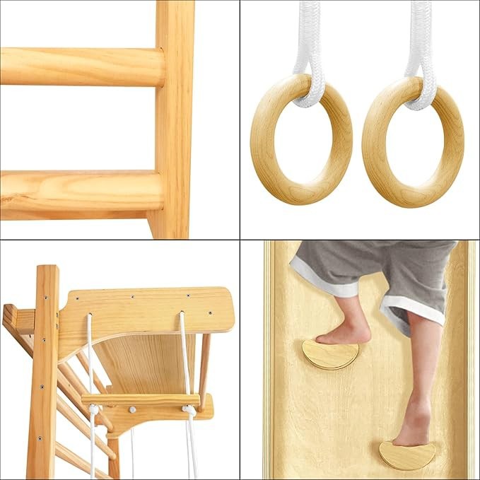 WoodenLadder Wall Bars For Kids